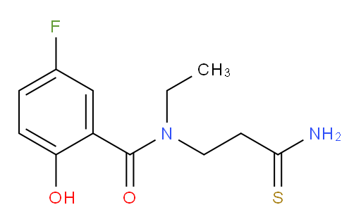 N-(3-amino-3-thioxopropyl)-N-ethyl-5-fluoro-2-hydroxybenzamide