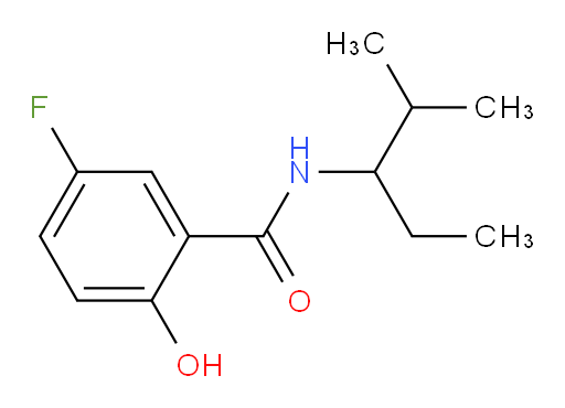 5-fluoro-2-hydroxy-N-(2-methylpentan-3-yl)benzamide