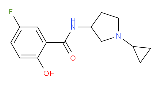 N-(1-cyclopropylpyrrolidin-3-yl)-5-fluoro-2-hydroxybenzamide
