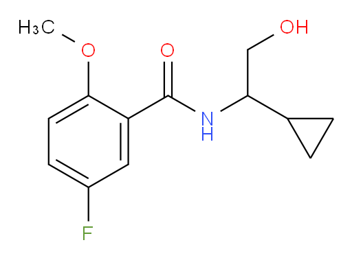N-(1-cyclopropyl-2-hydroxyethyl)-5-fluoro-2-methoxybenzamide