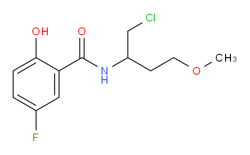 N-(1-chloro-4-methoxybutan-2-yl)-5-fluoro-2-hydroxybenzamide