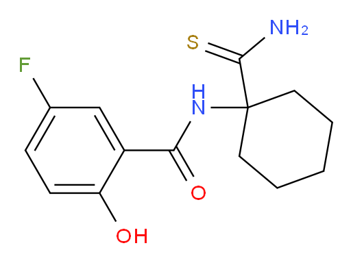N-(1-carbamothioylcyclohexyl)-5-fluoro-2-hydroxybenzamide