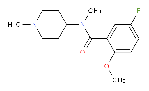 5-fluoro-2-methoxy-N-methyl-N-(1-methylpiperidin-4-yl)benzamide
