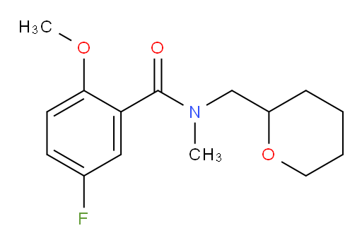5-fluoro-2-methoxy-N-methyl-N-((tetrahydro-2H-pyran-2-yl)methyl)benzamide