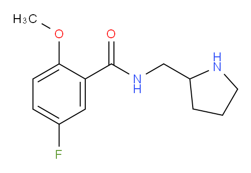 5-fluoro-2-methoxy-N-(pyrrolidin-2-ylmethyl)benzamide