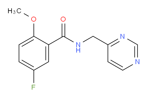5-fluoro-2-methoxy-N-(pyrimidin-4-ylmethyl)benzamide