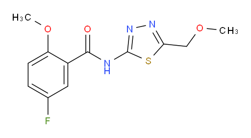 5-fluoro-2-methoxy-N-(5-(methoxymethyl)-1,3,4-thiadiazol-2-yl)benzamide