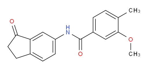 3-methoxy-4-methyl-N-(3-oxo-2,3-dihydro-1H-inden-5-yl)benzamide