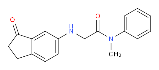 N-methyl-2-((3-oxo-2,3-dihydro-1H-inden-5-yl)amino)-N-phenylacetamide