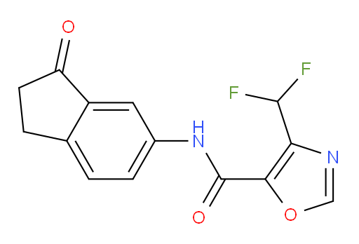 4-(difluoromethyl)-N-(3-oxo-2,3-dihydro-1H-inden-5-yl)oxazole-5-carboxamide