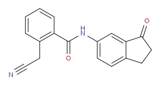 2-(cyanomethyl)-N-(3-oxo-2,3-dihydro-1H-inden-5-yl)benzamide