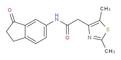 2-(2,5-dimethylthiazol-4-yl)-N-(3-oxo-2,3-dihydro-1H-inden-5-yl)acetamide