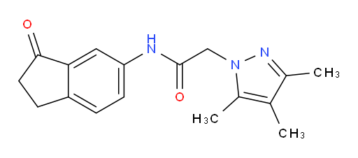 N-(3-oxo-2,3-dihydro-1H-inden-5-yl)-2-(3,4,5-trimethyl-1H-pyrazol-1-yl)acetamide