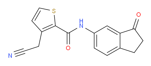 3-(cyanomethyl)-N-(3-oxo-2,3-dihydro-1H-inden-5-yl)thiophene-2-carboxamide