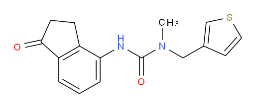1-methyl-3-(1-oxo-2,3-dihydro-1H-inden-4-yl)-1-(thiophen-3-ylmethyl)urea