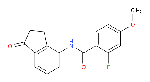 2-fluoro-4-methoxy-N-(1-oxo-2,3-dihydro-1H-inden-4-yl)benzamide