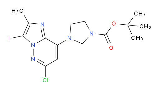 tert-butyl 3-(6-chloro-3-iodo-2-methylimidazo[1,2-b]pyridazin-8-yl)imidazolidine-1-carboxylate