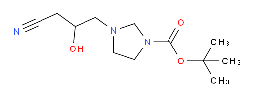 tert-butyl 3-(3-cyano-2-hydroxypropyl)imidazolidine-1-carboxylate