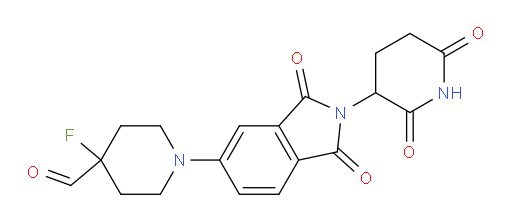 1-(2-(2,6-dioxopiperidin-3-yl)-1,3-dioxoisoindolin-5-yl)-4-fluoropiperidine-4-carbaldehyde