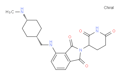2-(2,6-dioxopiperidin-3-yl)-4-((((1s,4s)-4-(methylamino)cyclohexyl)methyl)amino)isoindoline-1,3-dione