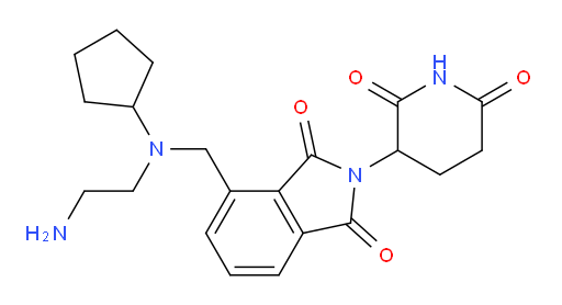 4-(((2-aminoethyl)(cyclopentyl)amino)methyl)-2-(2,6-dioxopiperidin-3-yl)isoindoline-1,3-dione