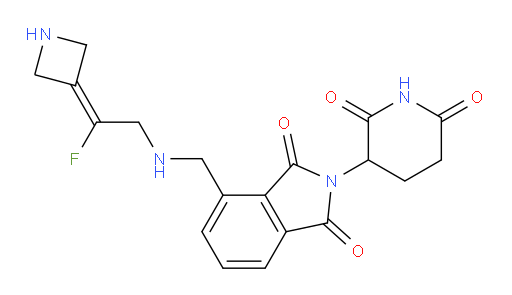 4-(((2-(azetidin-3-ylidene)-2-fluoroethyl)amino)methyl)-2-(2,6-dioxopiperidin-3-yl)isoindoline-1,3-dione
