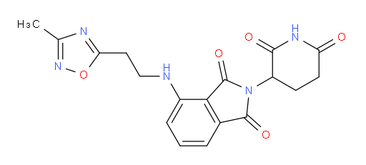 2-(2,6-dioxopiperidin-3-yl)-4-((2-(3-methyl-1,2,4-oxadiazol-5-yl)ethyl)amino)isoindoline-1,3-dione