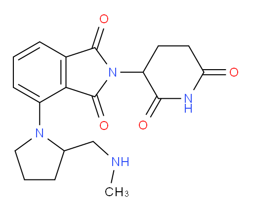 2-(2,6-dioxopiperidin-3-yl)-4-(2-((methylamino)methyl)pyrrolidin-1-yl)isoindoline-1,3-dione