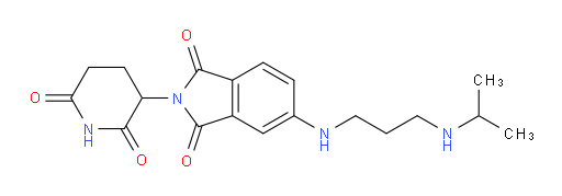 2-(2,6-dioxopiperidin-3-yl)-5-((3-(isopropylamino)propyl)amino)isoindoline-1,3-dione