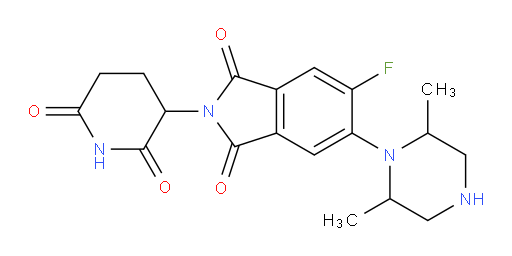 5-(2,6-dimethylpiperazin-1-yl)-2-(2,6-dioxopiperidin-3-yl)-6-fluoroisoindoline-1,3-dione