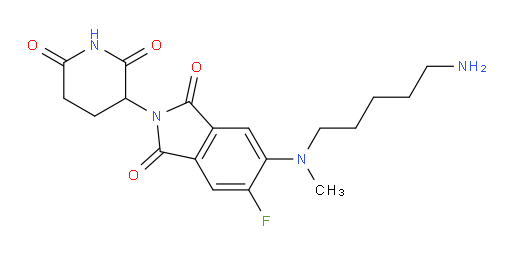 5-((5-aminopentyl)(methyl)amino)-2-(2,6-dioxopiperidin-3-yl)-6-fluoroisoindoline-1,3-dione