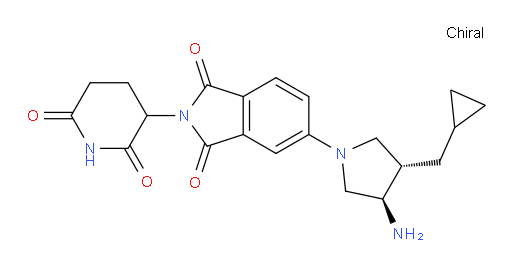 5-((3R,4S)-3-amino-4-(cyclopropylmethyl)pyrrolidin-1-yl)-2-(2,6-dioxopiperidin-3-yl)isoindoline-1,3-dione