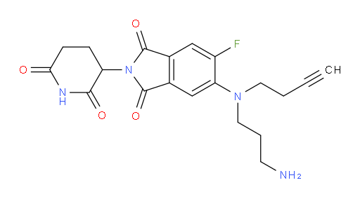 5-((3-aminopropyl)(but-3-yn-1-yl)amino)-2-(2,6-dioxopiperidin-3-yl)-6-fluoroisoindoline-1,3-dione