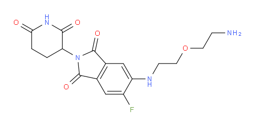 5-((2-(2-aminoethoxy)ethyl)amino)-2-(2,6-dioxopiperidin-3-yl)-6-fluoroisoindoline-1,3-dione