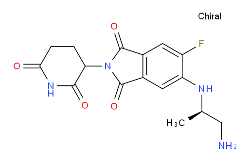 5-(((R)-1-aminopropan-2-yl)amino)-2-(2,6-dioxopiperidin-3-yl)-6-fluoroisoindoline-1,3-dione