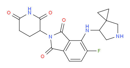 4-(5-azaspiro[2.4]heptan-7-ylamino)-2-(2,6-dioxopiperidin-3-yl)-5-fluoroisoindoline-1,3-dione