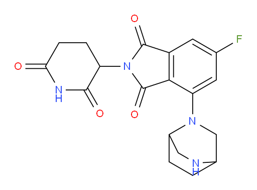 4-(2,5-diazabicyclo[2.2.2]octan-2-yl)-2-(2,6-dioxopiperidin-3-yl)-6-fluoroisoindoline-1,3-dione