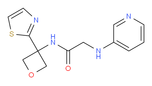 2-(pyridin-3-ylamino)-N-(3-(thiazol-2-yl)oxetan-3-yl)acetamide