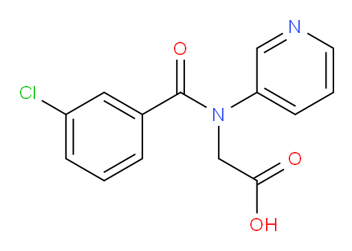 2-(3-chloro-N-(pyridin-3-yl)benzamido)acetic acid