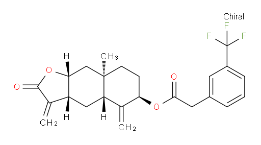 (3aR,4aR,6R,8aR,9aR)-8a-methyl-3,5-dimethylene-2-oxododecahydronaphtho[2,3-b]furan-6-yl 2-(3-(trifluoromethyl)phenyl)acetate