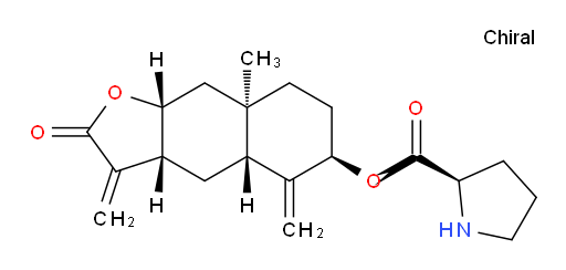 (R)-(3aR,4aR,6R,8aR,9aR)-8a-methyl-3,5-dimethylene-2-oxododecahydronaphtho[2,3-b]furan-6-yl pyrrolidine-2-carboxylate
