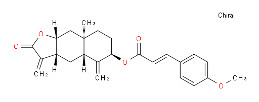 (E)-(3aR,4aR,6R,8aR,9aR)-8a-methyl-3,5-dimethylene-2-oxododecahydronaphtho[2,3-b]furan-6-yl 3-(4-methoxyphenyl)acrylate