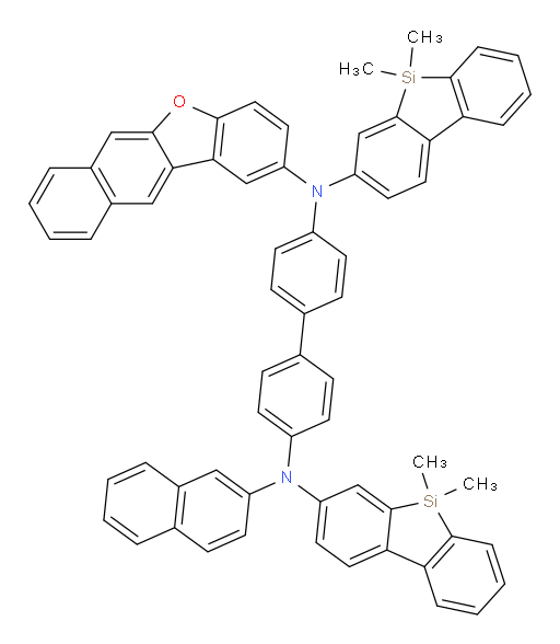 N4,N4'-bis(5,5-dimethyl-5H-dibenzo[b,d]silol-3-yl)-N4-(naphthalen-2-yl)-N4'-(naphtho[2,3-b]benzofuran-2-yl)-[1,1'-biphenyl]-4,4'-diamine