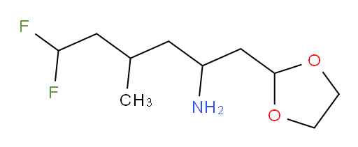 1-(1,3-dioxolan-2-yl)-6,6-difluoro-4-methylhexan-2-amine