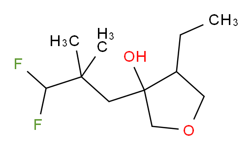 3-(3,3-difluoro-2,2-dimethylpropyl)-4-ethyltetrahydrofuran-3-ol