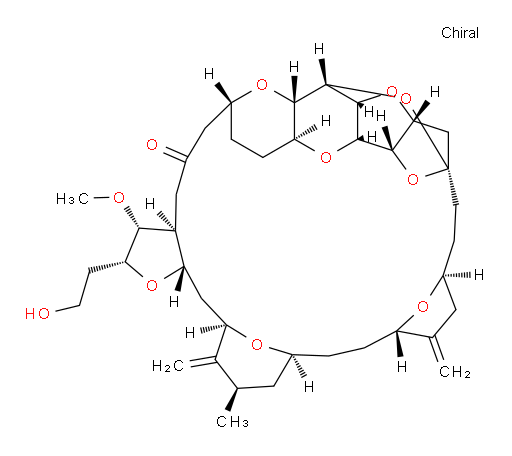 11,15:18,21:24,28-Triepoxy-7,9-ethano-12,15-methano-9H,15H-furo[3,2-i]furo[2′,3′:5,6]pyrano[4,3-b][1,4]dioxacyclopentacosin-5(4H)-one, hexacosahydro-2-(2-hydroxyethyl)-3-methoxy-26-methyl-20,27-bis(methylene)-, (2R,3R,3aS,7R,8aS,9S,10aR,11S,12R,13aR,13bS,15S,18S,21S,24S,26R,28R,29aS)- (9CI)