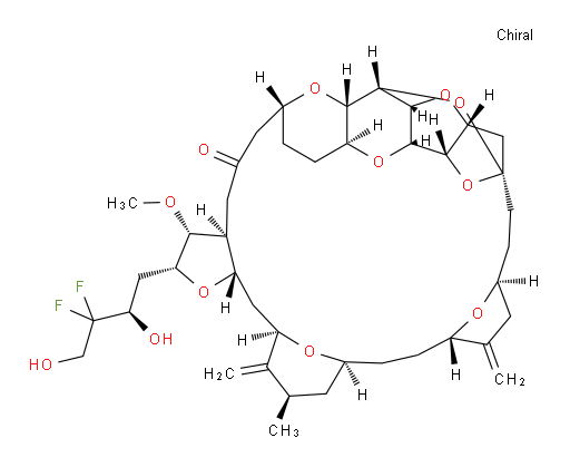 11,15:18,21:24,28-Triepoxy-7,9-ethano-12,15-methano-9H,15H-furo[3,2-i]furo[2′,3′:5,6]pyrano[4,3-b][1,4]dioxacyclopentacosin-5(4H)-one, 2-[(2R)-3,3-difluoro-2,4-dihydroxybutyl]hexacosahydro-3-methoxy-26-methyl-20,27-bis(methylene)-, (2R,3R,3aS,7R,8aS,9S,10aR,11S,12R,13aR,13bS,15S,18S,21S,24S,26R,28R,29aS)- (9CI)
