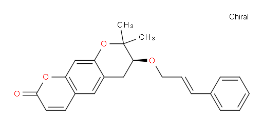 (7S)-7,8-Dihydro-8,8-dimethyl-7-[[(2E)-3-phenyl-2-propen-1-yl]oxy]-2H,6H-benzo[1,2-b:5,4-b′]dipyran-2-one (ACI)