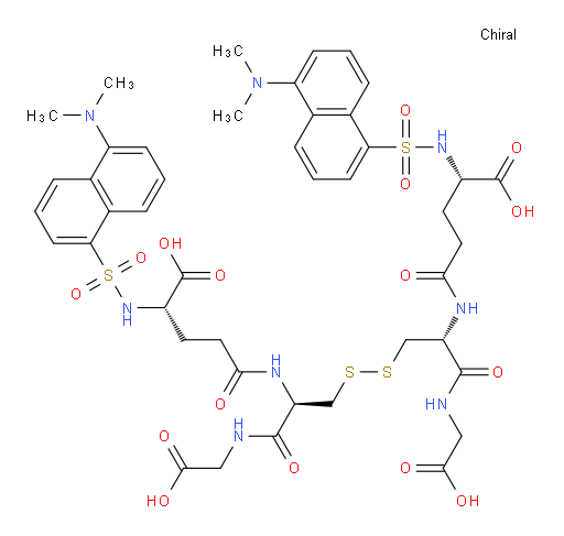 N-[[5-(Dimethylamino)-1-naphthalenyl]sulfonyl]-L-γ-glutamyl-L-cysteinylglycine bimol. (2→2′)-disulfide (ACI)