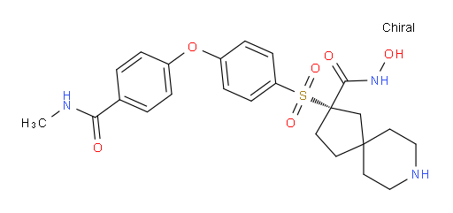 (2S)-N-Hydroxy-2-[[4-[4-[(methylamino)carbonyl]phenoxy]phenyl]sulfonyl]-8-azaspiro[4.5]decane-2-carboxamide (ACI)